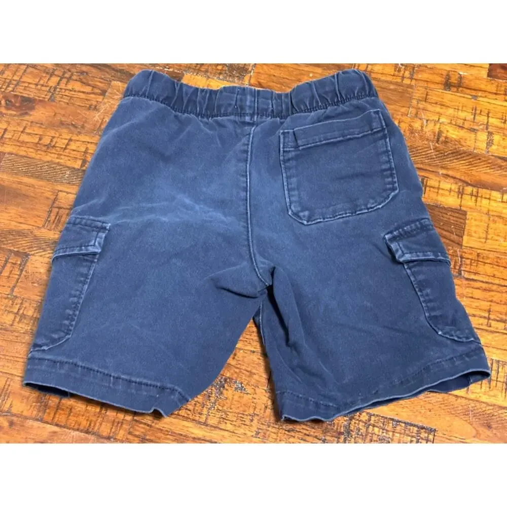 Gap Kids Weathered Blue Cotton Pull On Cargo Shorts Boys Small S